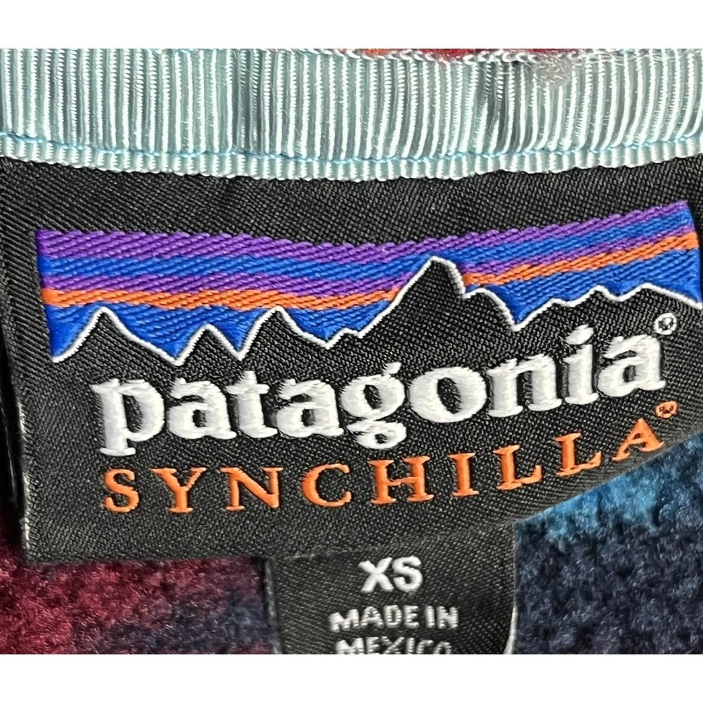 Patagonia Womens Synchilla Snap T Fleece Pullover Sweater Aztec Red  Size XS - Picture 5 of 7